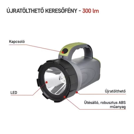 EMOS Akkumulátoros LED lámpa 300lm
