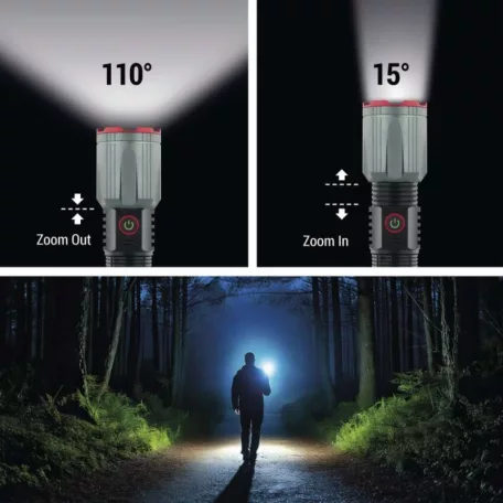 EMOS LED tölthető fém zseblámpa 300 lm, 700 mAh