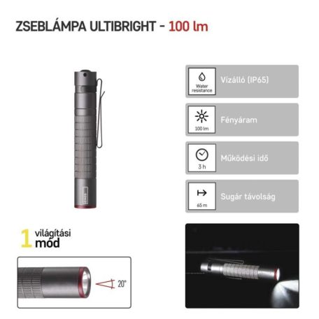 EMOS ULTIBRIGHT 50 CREE LED fém zseblámpa, 100lm