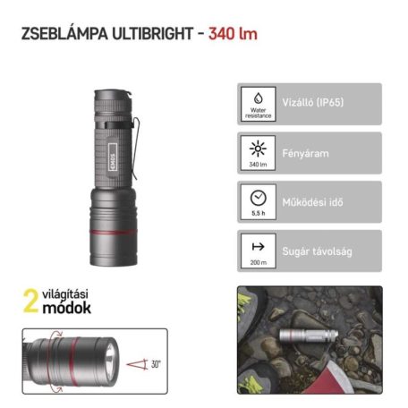 EMOS ULTIBRIGHT 70 CREE LED fém zseblámpa, 340lm