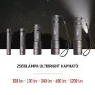 EMOS ULTIBRIGHT 80 CREE LED tölthető fém zseblámpa, 600lm
