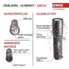 EMOS ULTIBRIGHT 90 CREE LED tölthető fém zseblámpa, 1200lm