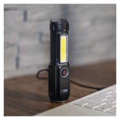 LED-es újratölthető műanyag zseblámpa P3214, 150 lm