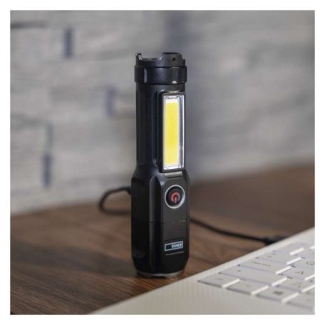 LED-es újratölthető műanyag zseblámpa P3214, 150 lm