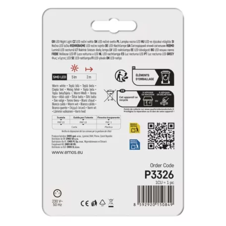 EMOS LED éjjeli fény 0,5W+dugalj