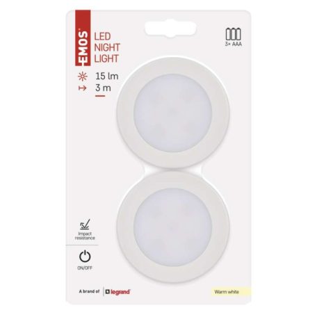 EMOS LED éjjeli fény 4LED 3× AAA, 2 db