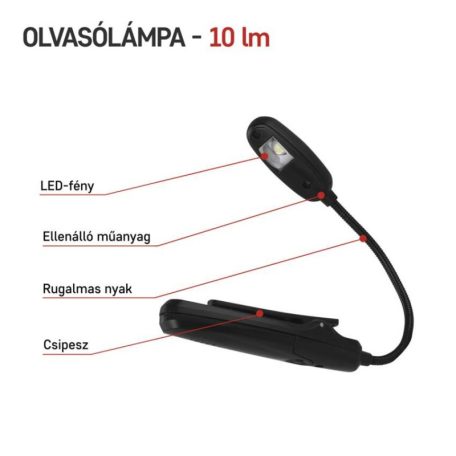 EMOS LED olvasólámpa csiptethető 10lm