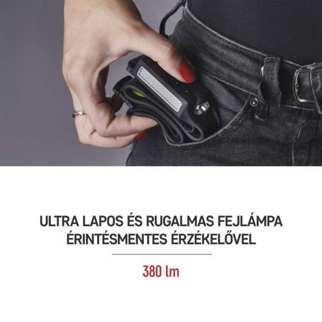 EMOS CREE LED Fejlámpa tölthető 380 lm, Li-Pol 1200 mAh