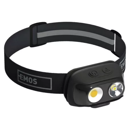 EMOS COB LED Fejlámpa tölthető P3542, 500lm, 130m, Li-pol 1200mAh