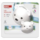 EMOS LED Fejlámpa tölthető medve 80 lm, Li-Pol 500 mAh