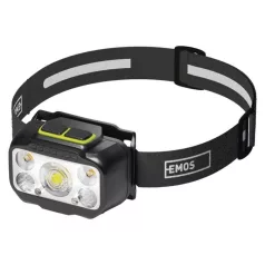  EMOS LED Fejlámpa tölthető P3546, 550 lm, 110 m, Li-Pol 1000 mAh / 3× AAA