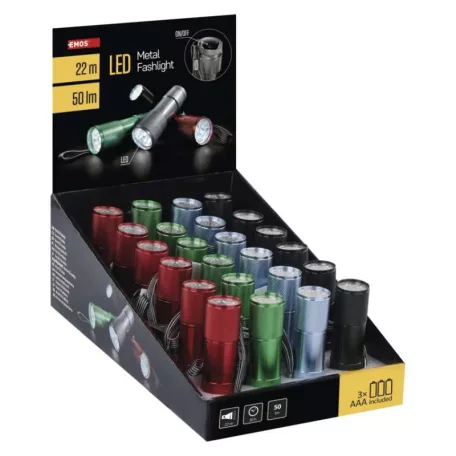 EMOS LED zseblámpa 50lm 3xAAA 24db display box