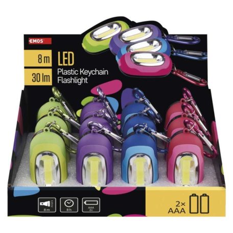 EMOS COB LED kulcstartó 12db, display box