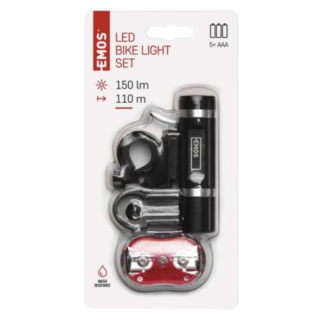 EMOS LED Kerékpárlámpa szett 1+3 chip 150lm