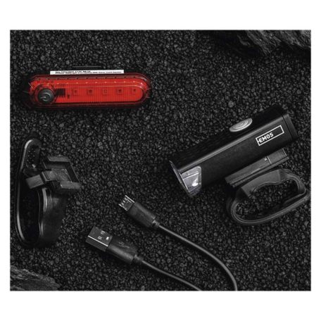 P3923 első + hátsó tölthető LED kerékpár lámpa, 90 lm