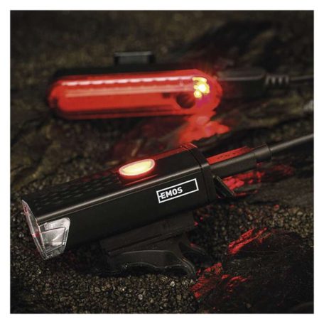 P3923 első + hátsó tölthető LED kerékpár lámpa, 90 lm