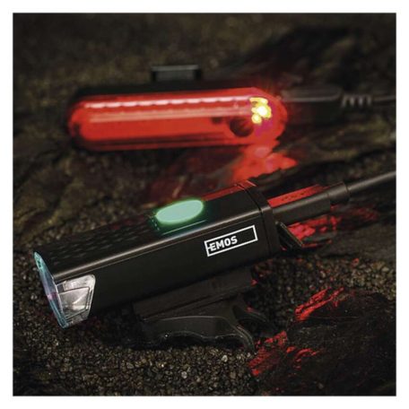 P3923 első + hátsó tölthető LED kerékpár lámpa, 90 lm