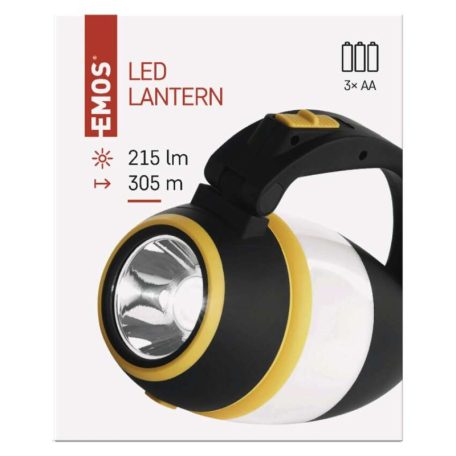 EMOS LED-es multifunkciós kempinglámpa P4008, 215 lm, 3×AA