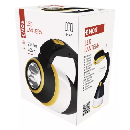 EMOS LED-es multifunkciós kempinglámpa P4008, 215 lm, 3×AA