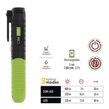 EMOS Akkumulátoros COB LED lámpa 400lm