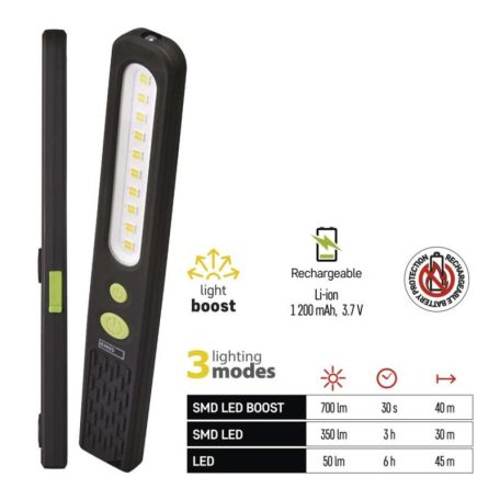 EMOS AKKUMULÁTOROS LED LÁMPA SMD LED + LED, P4538, 700 lm, 1200mAh