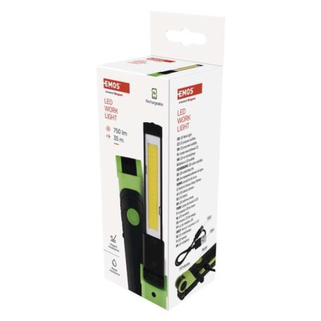 COB LED újratölthető zseblámpa P4540, 750 lm, 2000 mAh