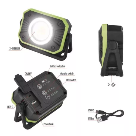 EMOS Akkumulátoros COB LED lámpa 900lm