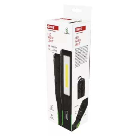 COB LED+LED újratölthető zseblámpa P4544, 800 lm, 2000 mAh