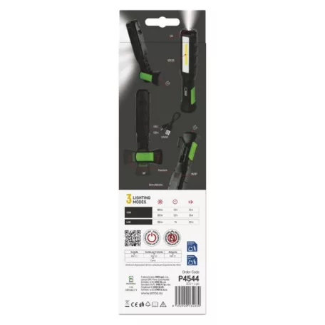 COB LED+LED újratölthető zseblámpa P4544, 800 lm, 2000 mAh