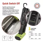 COB LED+LED újratölthető zseblámpa P4546, 500 lm, 2000 mAh