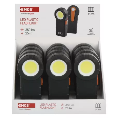 COB LED ZSEBLÁMPA, 3× AAA 12 DB