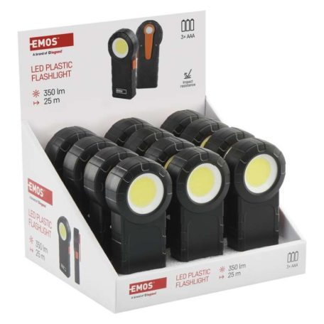 COB LED ZSEBLÁMPA, 3× AAA 12 DB