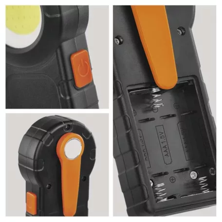 COB LED ZSEBLÁMPA, 3× AAA 12 DB