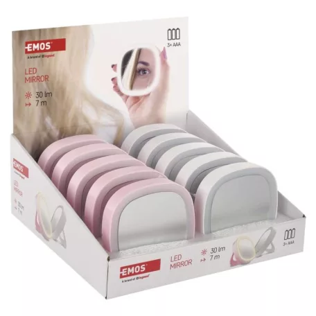 Hordozható sminktükör LED fénnyel 10db, display box