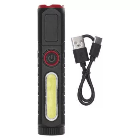 LED-es újratölthető műanyag zseblámpa P4720, 120 lm, 10 PCS, display box
