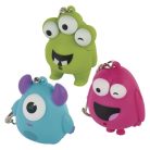 LED kulcstartó - hangos szörnyek, 18 db, display box