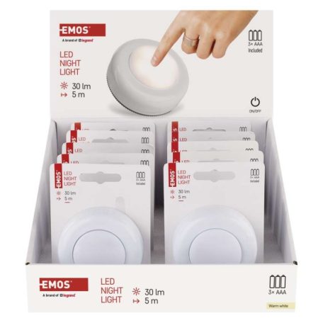 EMOS LED éjjeli fény 4LED 3× AAA 10 db, display box