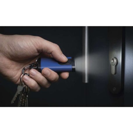 Újratölthető mini LED-es zseblámpa - kulcstartó, 100 lm, kínáló dobozban