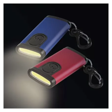 Újratölthető mini LED-es zseblámpa - kulcstartó, 100 lm, kínáló dobozban