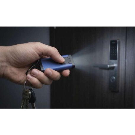 Újratölthető mini LED-es zseblámpa - kulcstartó, 100 lm, kínáló dobozban