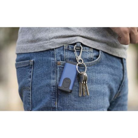 Újratölthető mini LED-es zseblámpa - kulcstartó, 100 lm, kínáló dobozban