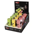 Újratölthető LED-es zseblámpa, 200 lm, 12 db, display box