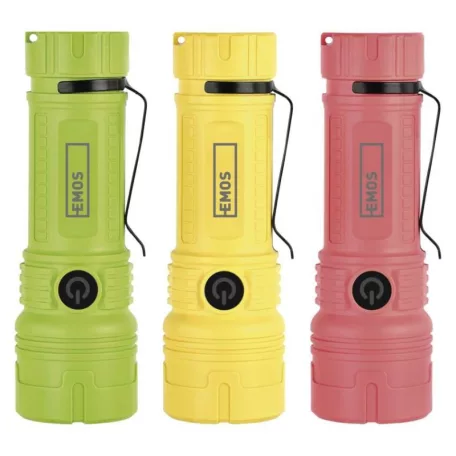 Újratölthető LED-es zseblámpa, 200 lm, 12 db, display box