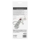 EMOS Túlfeszültségvédő 3 aljzat, 1,5 m, fehér