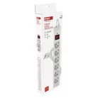 EMOS Túlfeszültségvédő 6 aljzat, 1,5 m, fehér