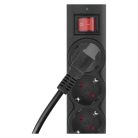 EMOS Túlfeszültségvédő 6 aljzat, 3 m, fekete