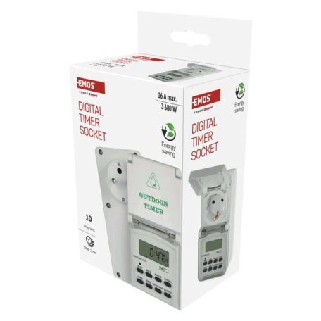 Digitális kapcsoló aljzat, kültéri, IP44