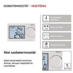 Manuális vezetékes szobatermosztát P5604