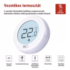 Manuális vezetékes szobatermosztát P5608