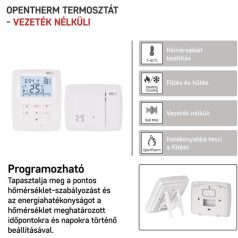   Programozható vezeték nélküli OpenTherm szobatermosztát P5611OT